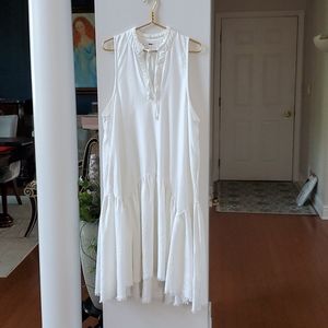 Free People White Linen Dress